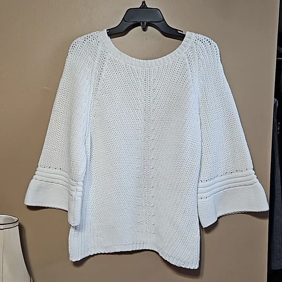 Anthropologie White Knit Sweater - Picture 3 of 13